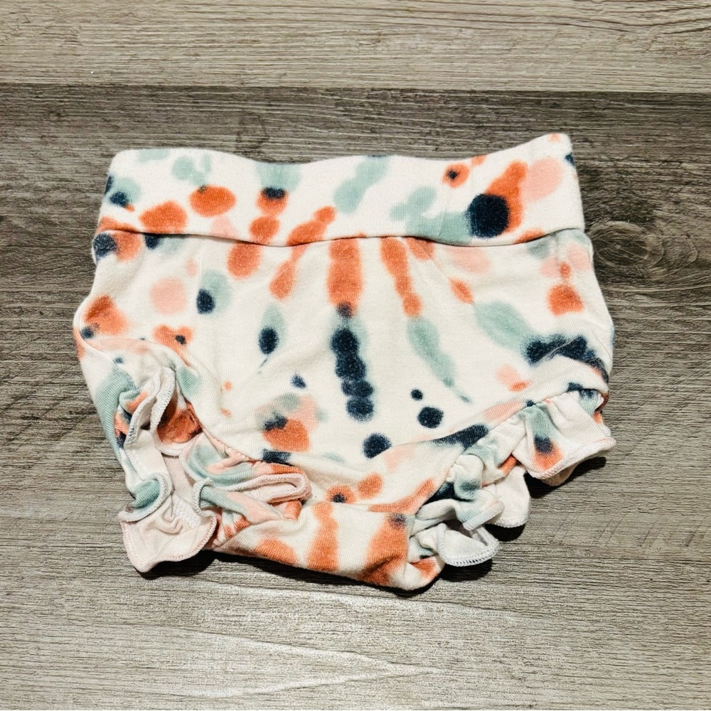 Angel Dear Bummies Tie-Dye Ruffle Diaper Cover Coral Teal Navy Spearmint Love